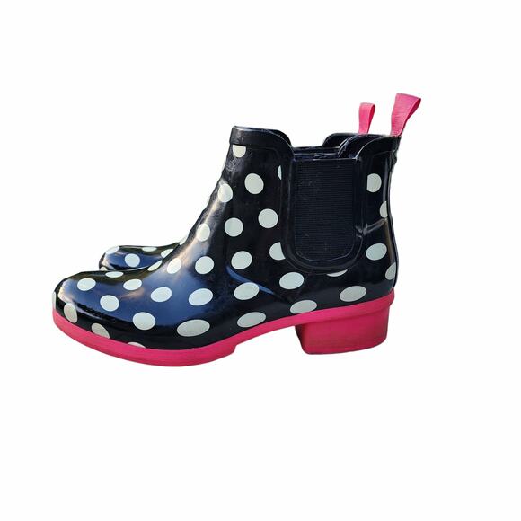 Kate Spade Trudy Polka Dot Rubber Distressed Ankle Rain Boots - Picture 10 of 10